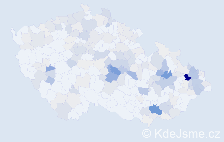 Příjmení: 'Niklová', počet výskytů 805 v celé ČR