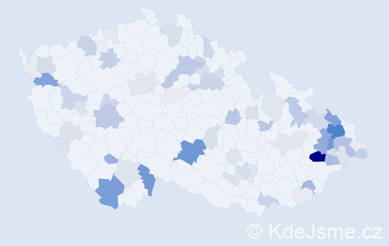 Příjmení: 'Folta', počet výskytů 397 v celé ČR