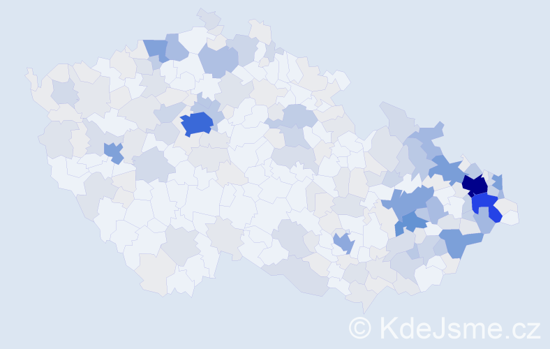 Příjmení: 'Baranová', počet výskytů 743 v celé ČR