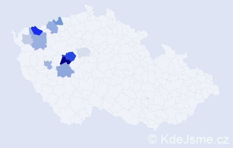 Příjmení: 'Meruna', počet výskytů 29 v celé ČR