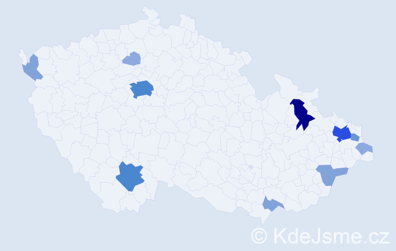 Příjmení: 'Višvaderová', počet výskytů 32 v celé ČR