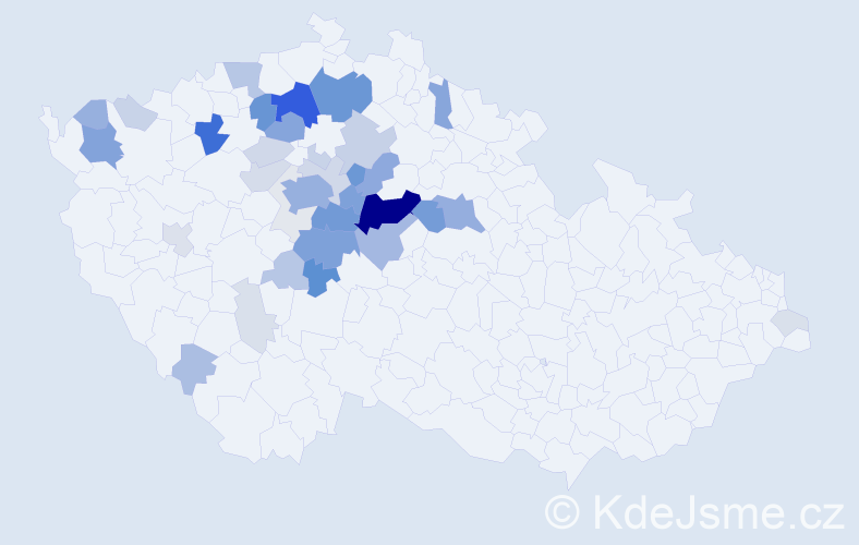 Příjmení: 'Hervert', počet výskytů 180 v celé ČR