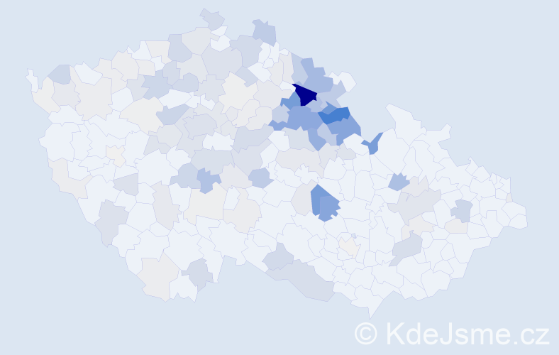 Příjmení: 'Petera', počet výskytů 505 v celé ČR
