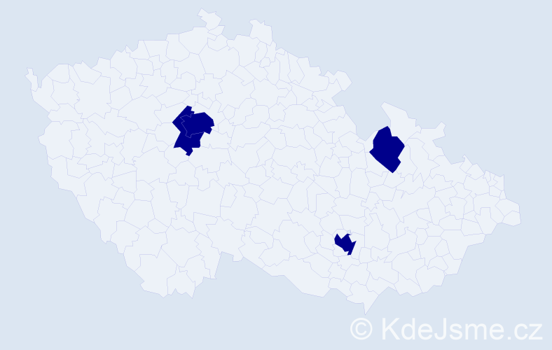 Příjmení: 'Gribovská', počet výskytů 4 v celé ČR