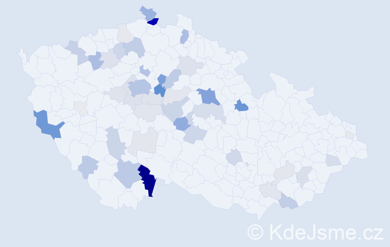 Příjmení: 'Doktor', počet výskytů 152 v celé ČR