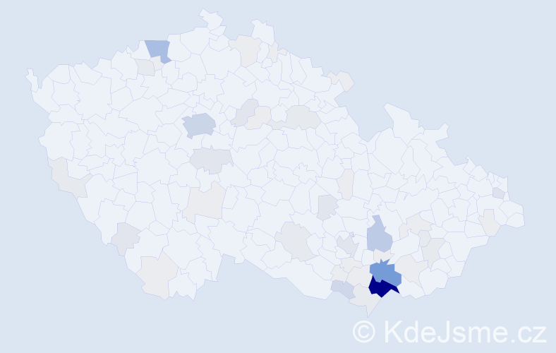 Příjmení: 'Chludilová', počet výskytů 228 v celé ČR
