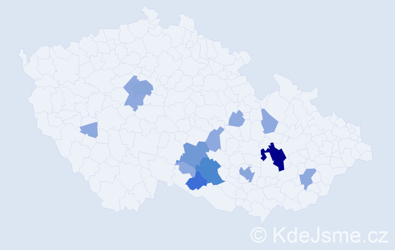 Příjmení: 'Františková', počet výskytů 33 v celé ČR