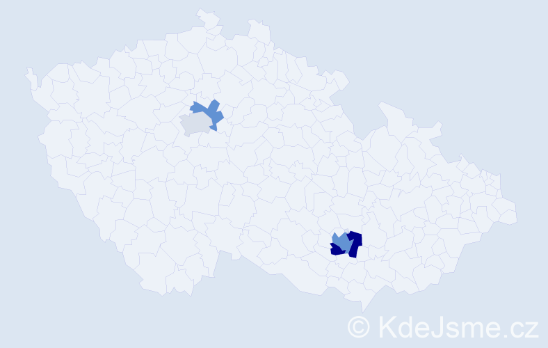 Příjmení: 'Tresnerová', počet výskytů 7 v celé ČR