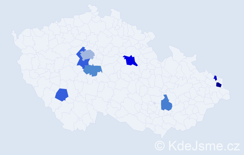 Příjmení: 'Melnik', počet výskytů 16 v celé ČR