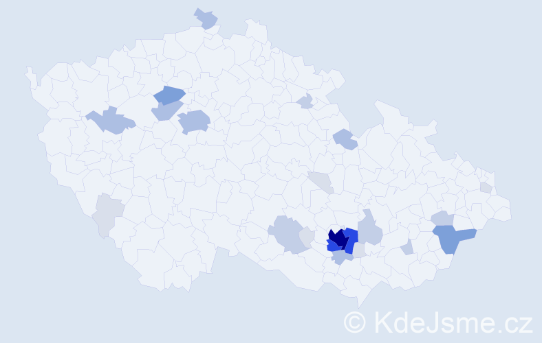 Příjmení: 'Rudolecký', počet výskytů 81 v celé ČR