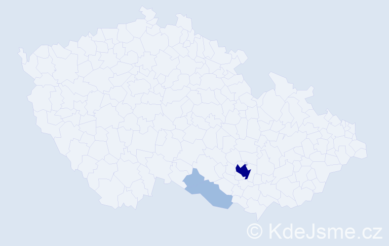 Příjmení: 'Bacilková', počet výskytů 6 v celé ČR