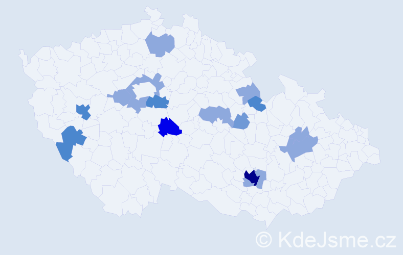 Příjmení: 'Synáková', počet výskytů 34 v celé ČR