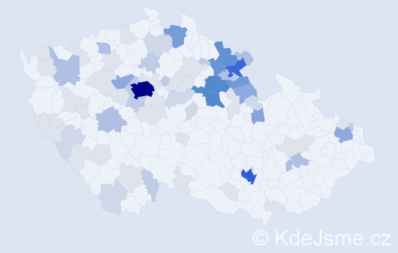 Příjmení: 'Obst', počet výskytů 245 v celé ČR