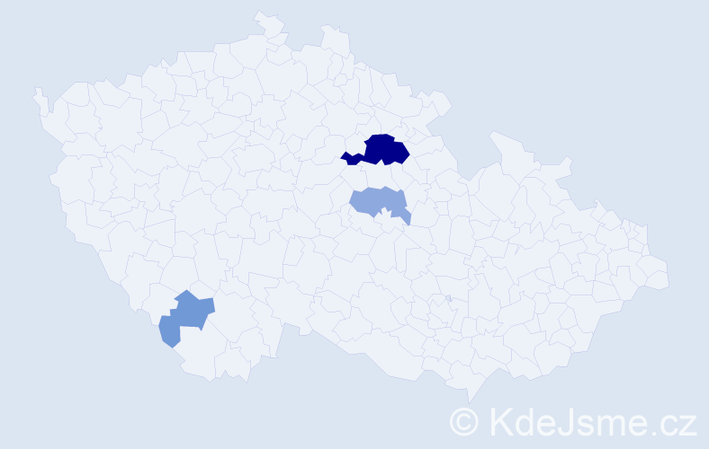 Příjmení: 'Paraj', počet výskytů 18 v celé ČR