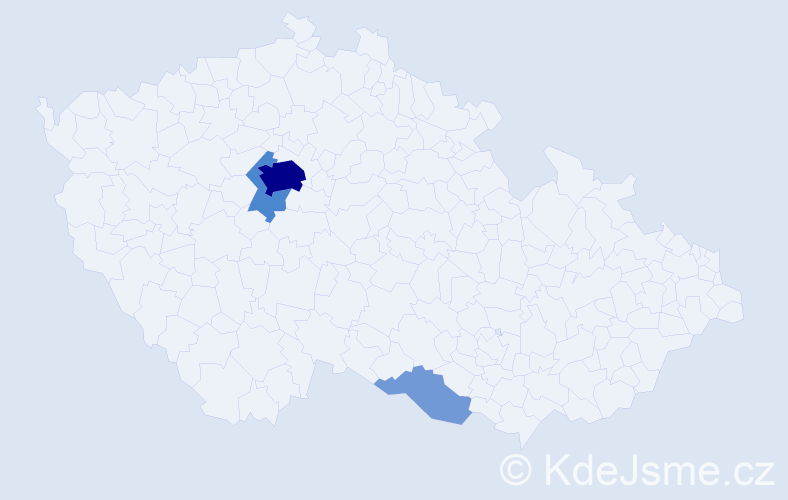 Příjmení: 'Zatkal', počet výskytů 11 v celé ČR