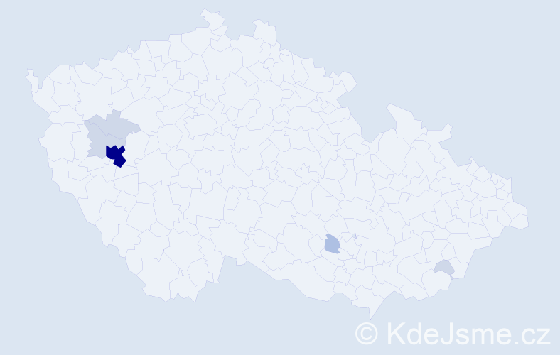 Příjmení: 'Zvikl', počet výskytů 20 v celé ČR