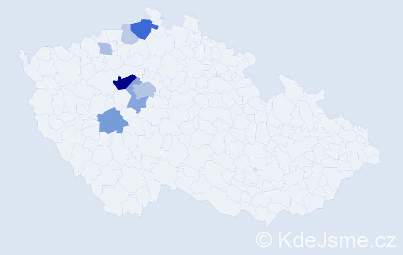 Příjmení: 'Evanová', počet výskytů 27 v celé ČR