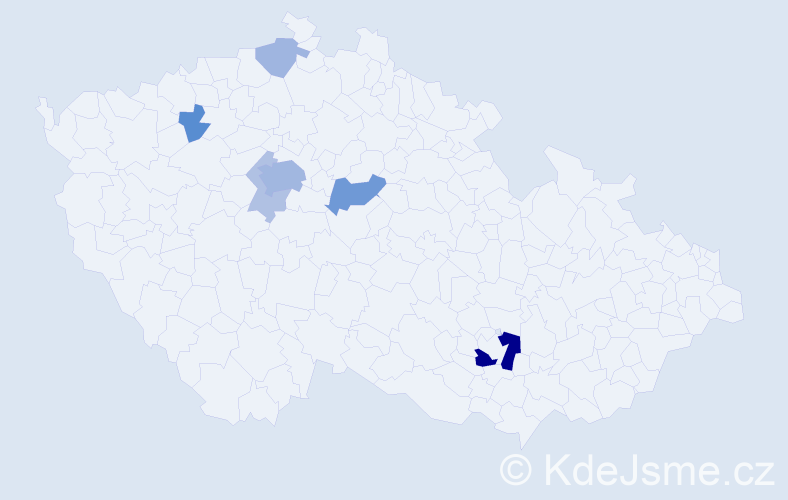 Příjmení: 'Třebenská', počet výskytů 19 v celé ČR