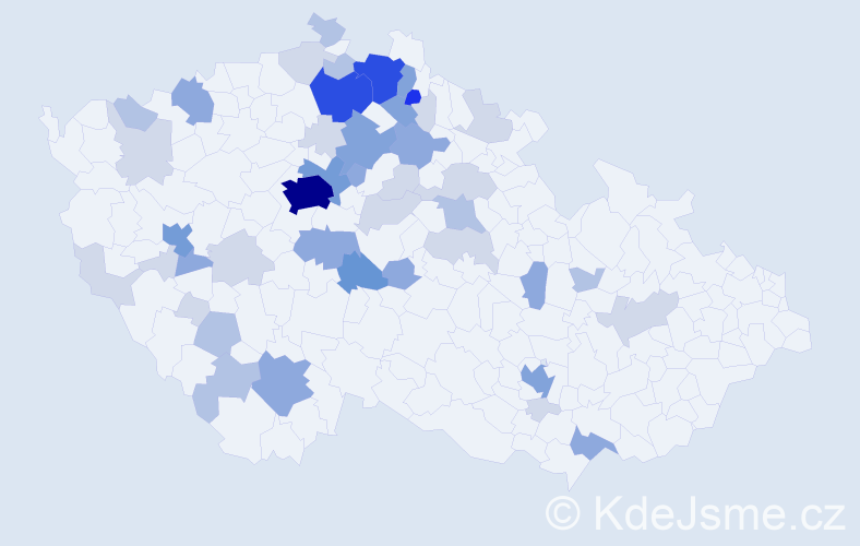 Příjmení: 'Fotrová', počet výskytů 135 v celé ČR