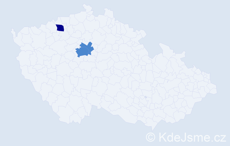 Příjmení: 'Drees', počet výskytů 5 v celé ČR
