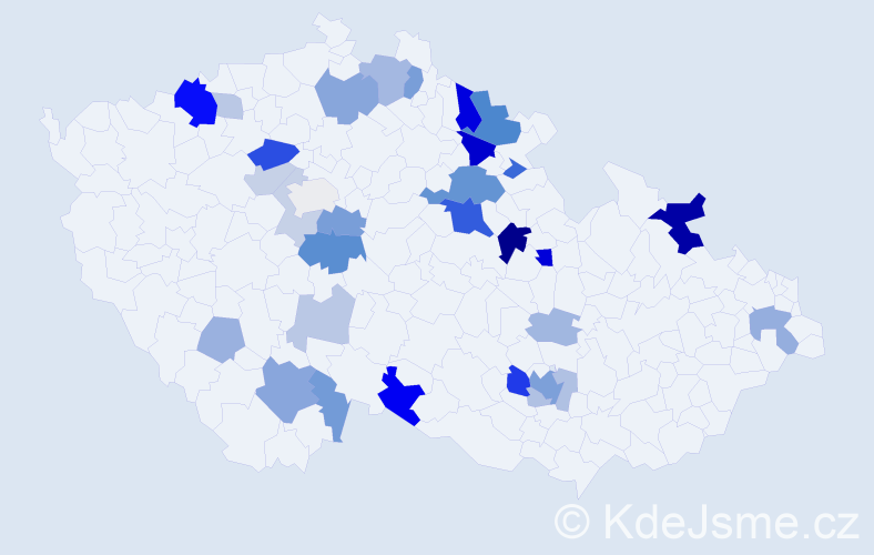 Příjmení: 'Leder', počet výskytů 81 v celé ČR