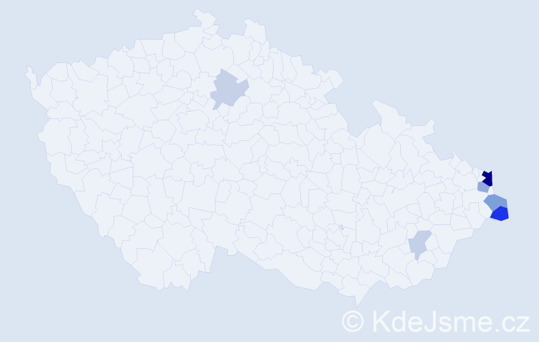 Příjmení: 'Korzeniowski', počet výskytů 17 v celé ČR