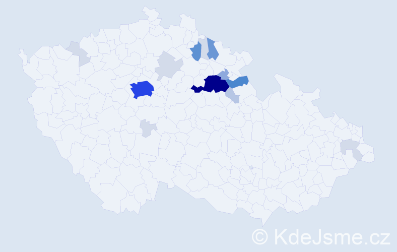 Příjmení: 'Frynta', počet výskytů 59 v celé ČR