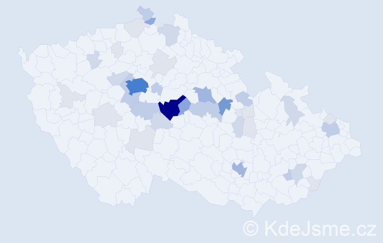Příjmení: 'Dastych', počet výskytů 129 v celé ČR