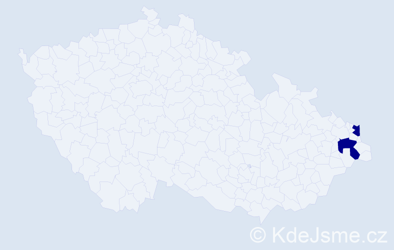 Příjmení: 'Krajčik', počet výskytů 2 v celé ČR