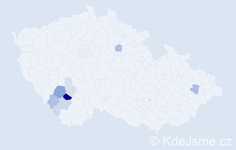 Příjmení: 'Kautmanová', počet výskytů 19 v celé ČR