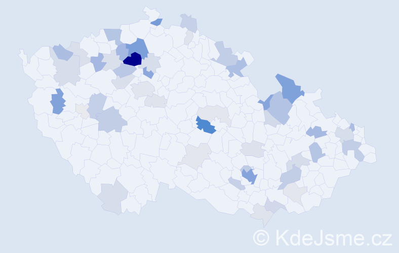 Příjmení: 'Job', počet výskytů 148 v celé ČR