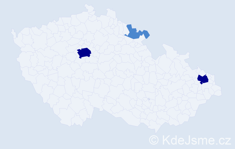 Příjmení: 'Mičic', počet výskytů 8 v celé ČR