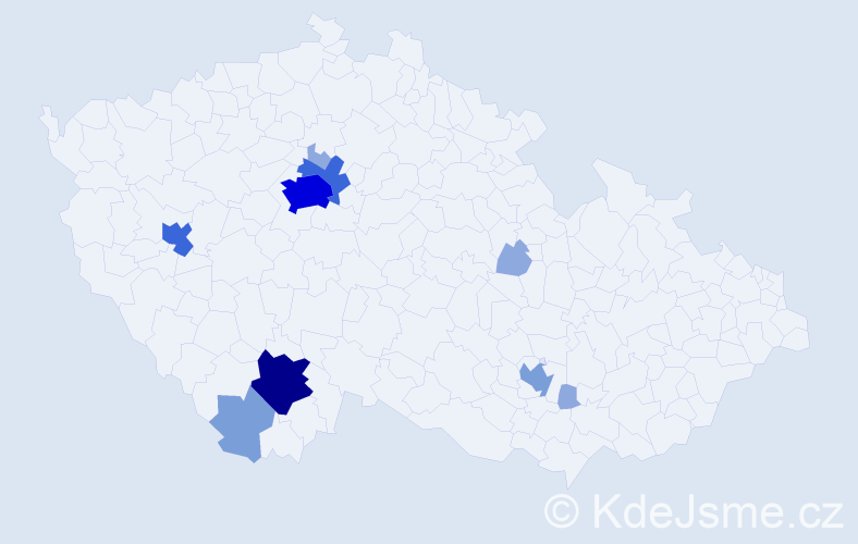 Příjmení: 'Sahan', počet výskytů 28 v celé ČR