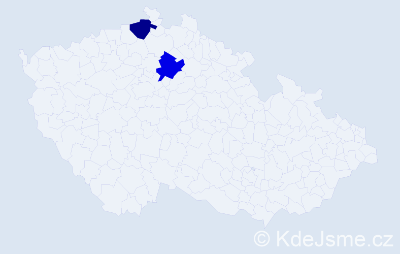 Příjmení: 'Djanková', počet výskytů 2 v celé ČR