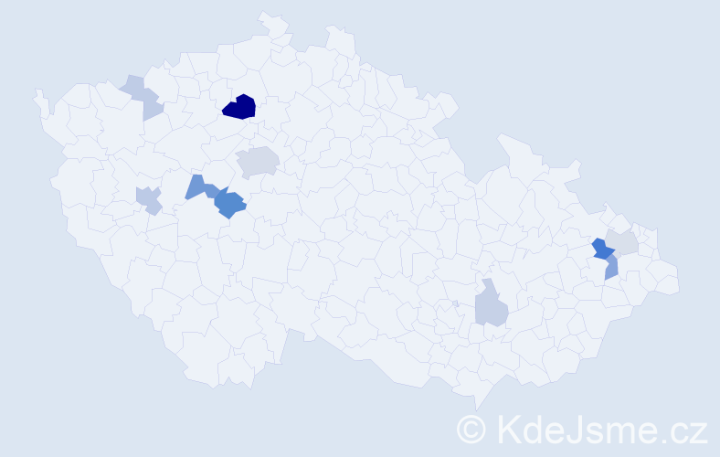 Příjmení: 'Prepsl', počet výskytů 31 v celé ČR