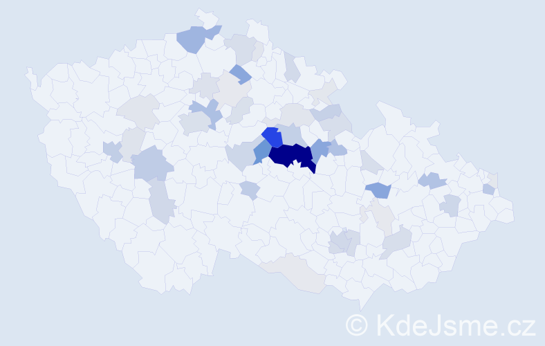 Příjmení: 'Urválková', počet výskytů 162 v celé ČR