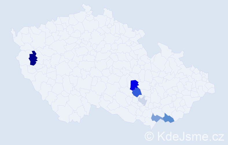 Příjmení: 'Prokipčáková', počet výskytů 6 v celé ČR