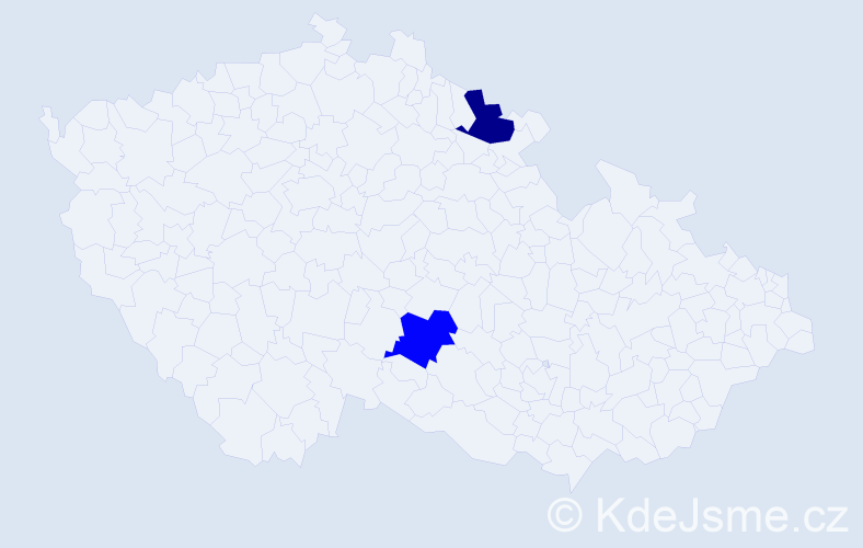 Příjmení: 'Gotart', počet výskytů 2 v celé ČR