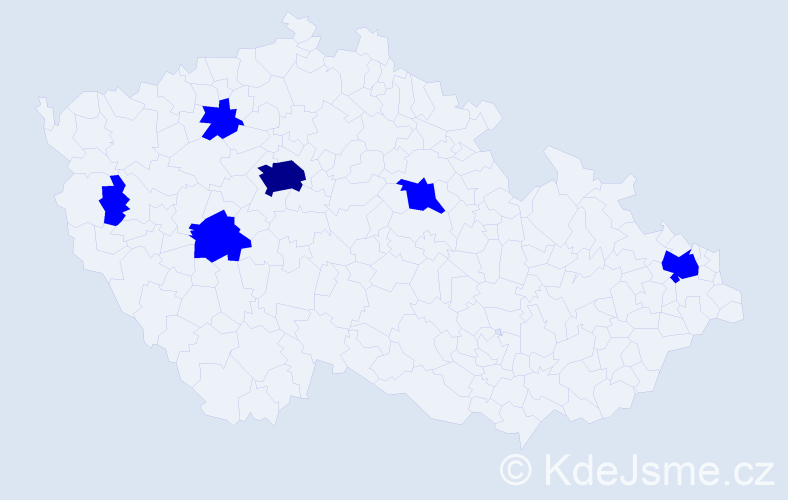 Příjmení: 'Behulová', počet výskytů 7 v celé ČR