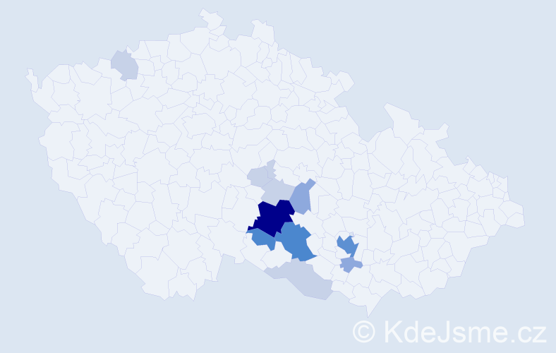 Příjmení: 'Ampapová', počet výskytů 37 v celé ČR