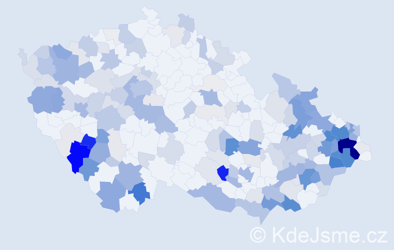 Příjmení: 'Míčková', počet výskytů 795 v celé ČR