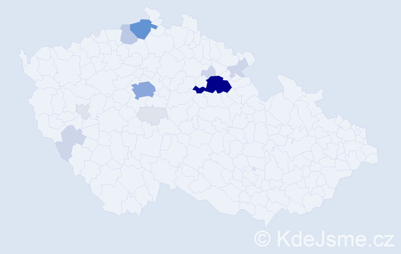 Příjmení: 'Hypius', počet výskytů 56 v celé ČR