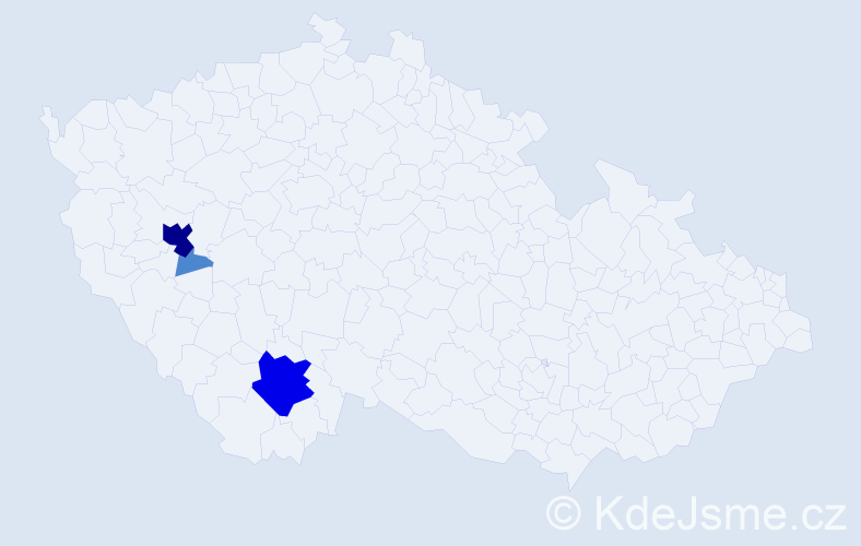 Příjmení: 'Konjata', počet výskytů 14 v celé ČR