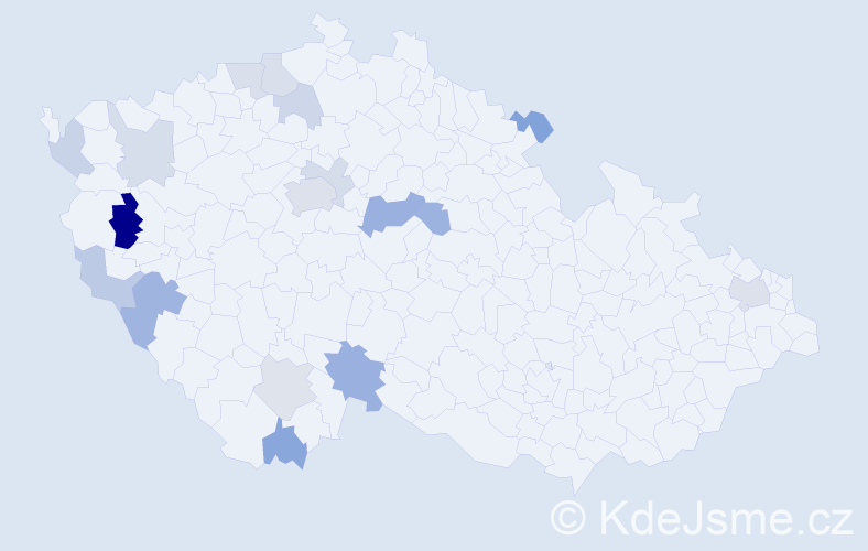 Příjmení: 'Krügerová', počet výskytů 31 v celé ČR