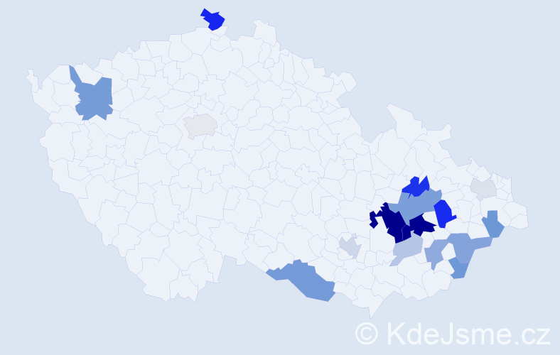 Příjmení: 'Chalánková', počet výskytů 49 v celé ČR