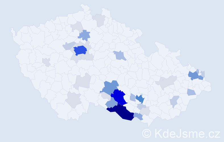 Příjmení: 'Sapík', počet výskytů 126 v celé ČR