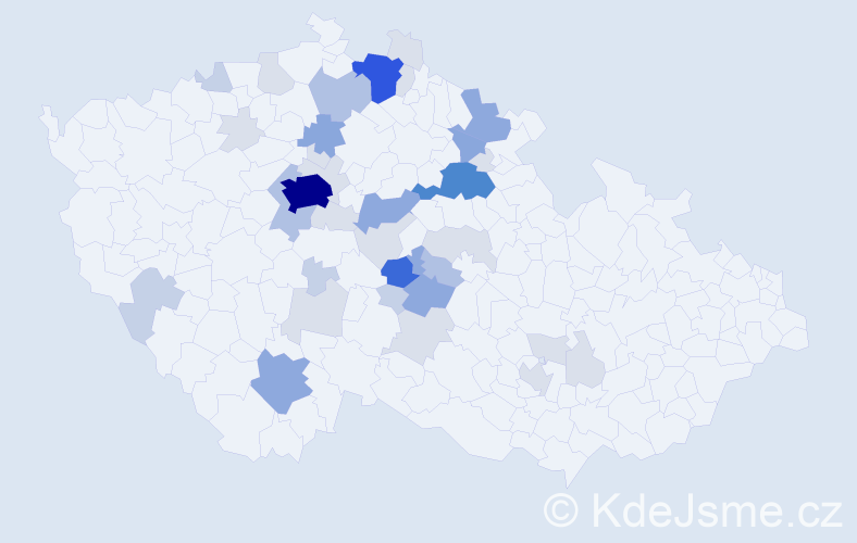 Příjmení: 'Dušátko', počet výskytů 119 v celé ČR
