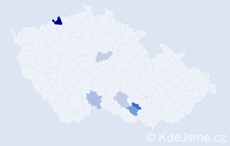 Příjmení: 'Ibošová', počet výskytů 12 v celé ČR