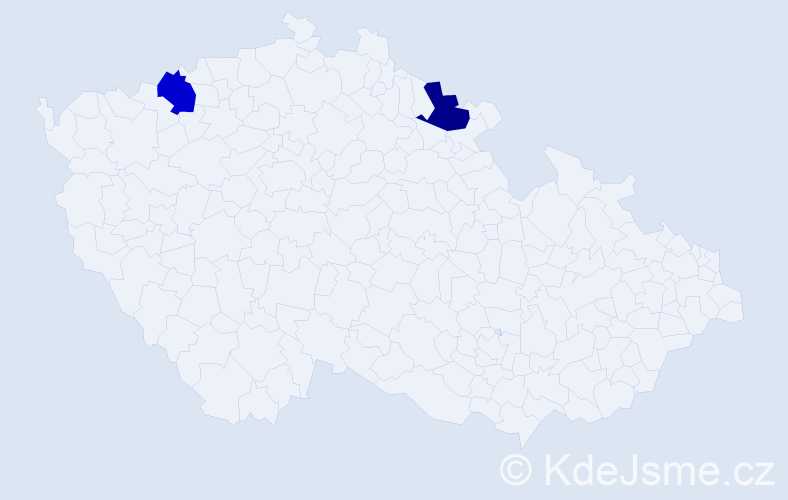 Příjmení: 'Kelm', počet výskytů 2 v celé ČR