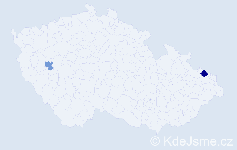Příjmení: 'Goralczyková', počet výskytů 2 v celé ČR